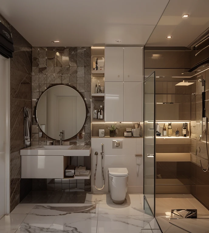 crie uma fotografia de um lavabo usando essa imagem como referencia