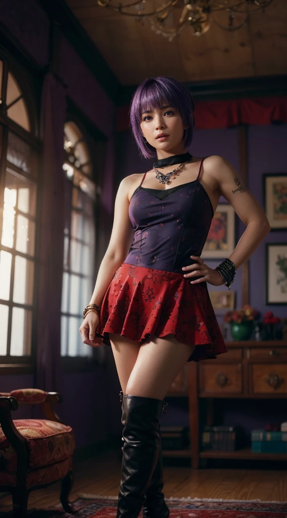 Ayane, (melhor qualidade,ultra-detalhado),(Realista:1.37), rosto bonito e detalhado, Textura ultrarrealista, rosto delicado, corpo delicado, batom vermelho, cores vivas. High definition, 8K. athletic body, smilling expression