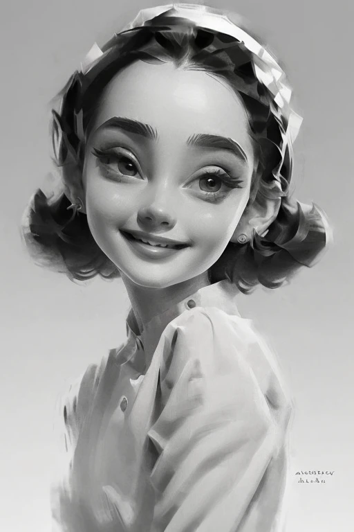 actual,maid,A face as delicate as Audrey Hepburn
(best quality, masterpiece, original photo,Super detailed:1.2), 1 girl,alone,looking at the audience,Smile,Gray and black gradient background,black background