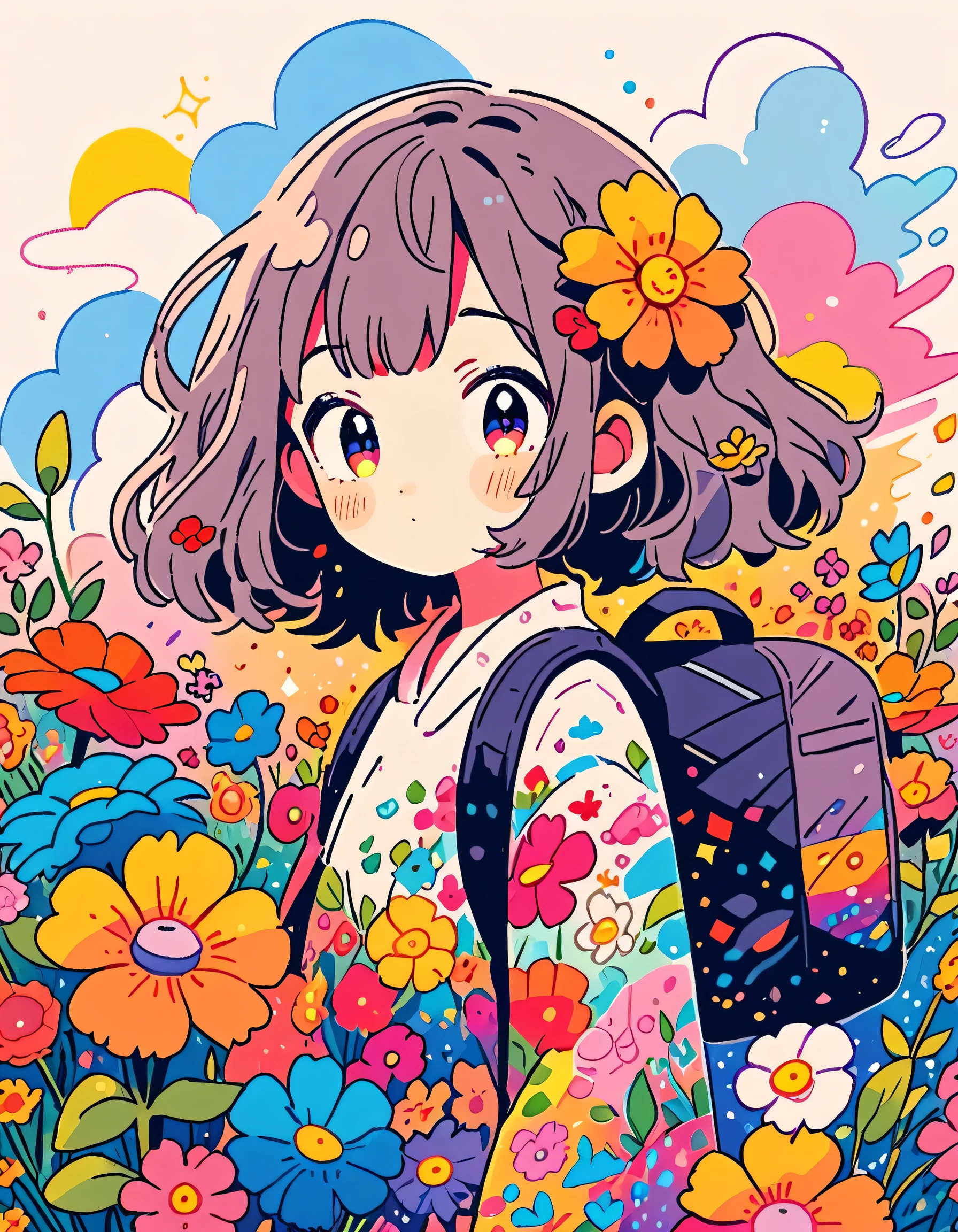pai style, (((kawaii design))), The most beautiful girl of all time、Totoro、Totoro Forest、8K Quality、Intense watercolor, Detailed watercolor art, Watercolor splash, Surreal, avant-garde pop art, Beautiful and expressive paintings, Beautiful artwork illustration, Very colorful tones, wonderful, Cool beauty, highest quality、Official Art, Vector art, (((highest quality))), HDR, ((detailed)), (((Doodle Art)), ((masterpiece)), ((Super detailed)), (((Colorful flowers))), (((adventure)))