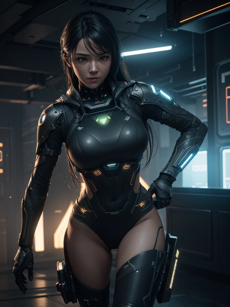 ((best quality)), ((masterpiece)), (detail:1.4), 3d, picture of beautiful cyberpunk girl,hdr (high dynamic range),ray tracing,NVIDIA RTX, super resolution, unreal 5, subsurface scattering, surface PBR, Post-Processing, Anisotropic Filtering, Depth of Field, Clarity & Sharpness, Multi-Layer Textures, Albedo and Specular Maps, Texture Shading, Light Interaction Simulation. with precise materials, perfect proportions, octane rendering, two-tone lighting, wide aperture, low ISO, white balance, rule of thirds, 8K RAW files,