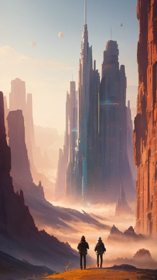 (Very detailed CG unity 8k wallpapers), (cinematic), (ultra cinematic),  panoramas of the most beautiful outer space artwork, sci-fi space landscapes, planets, Ed Blinkey, Atey Ghailan, professional majestic paintings of Studio Ghibli, Jeremy Mann, Greg Manchess, Antonio Moro, Trending on ArtStation, Trending on CGSociety, Intricate, High Detail, Sharp focus, dramatic, photorealistic painting art by midjourney and greg rutkowski, artistic sense, 