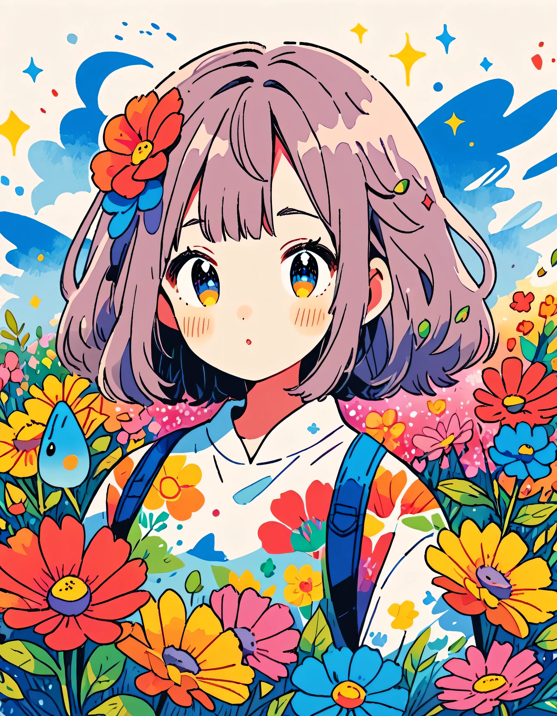 Mai Yoneyama style, (((kawaii design))), The most beautiful girl of all time、Totoro、Totoro Forest、8K Quality、Intense watercolor, Detailed watercolor art, Watercolor splash, Surreal, avant-garde pop art, Beautiful and expressive paintings, Beautiful artwork illustration, Very colorful tones, wonderful, Cool beauty, highest quality、Official Art, Vector art, (((highest quality))), HDR, ((detailed)), (((Doodle Art)), ((masterpiece)), ((Super detailed)), (((Colorful flowers))), (((adventure)))