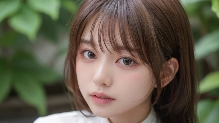 (Long Hair, Curly Hair, bangs:1.2),(Wearing a blouse:1.2),1 girl,Japanese,21 years old,(Small breasts:1.3),(highest quality,masterpiece:1.3,超A high resolution,),(Ultra-detailed,Caustics),(Photorealistic:1.4,RAW shooting,)Ultra-Realistic Capture,Very detailed,High resolution 16K human skin close-up。 Natural skin texture、,Pores、、It needs to be detailed enough to be easily identifiable。 Skin should be even-toned and healthy looking。 Use natural light and colour, Sad expression, Looking at the camera, Perfect dynamic composition, Outdoor