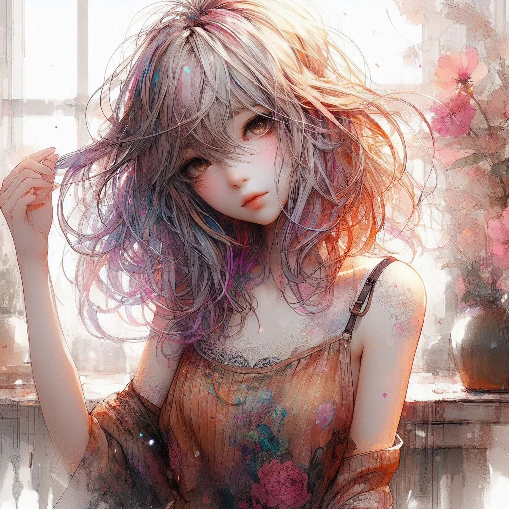 (highest quality,4K,8k,High resolution,masterpiece:1.2),Super detailed,(Realistic,photoRealistic,photo-Realistic:1.37),Beautiful fine details,Beautiful lip detail,girl with beautiful eyes, Anime girl in a cute dress, Cute anime wife in a nice dress, Trending on Pixiv ArtStation, Detailed digital anime art, pixiv artstationのGwegs, Wearing a dress , Gwegus Art Station pixiv, everyone, Beautiful Anime Girls, Cute Anime Girl, Smooth anime CG art, Anime Style, Vibrant colors, Soft lighting, Beautiful eyes drawn in detail, Beautiful cleavage