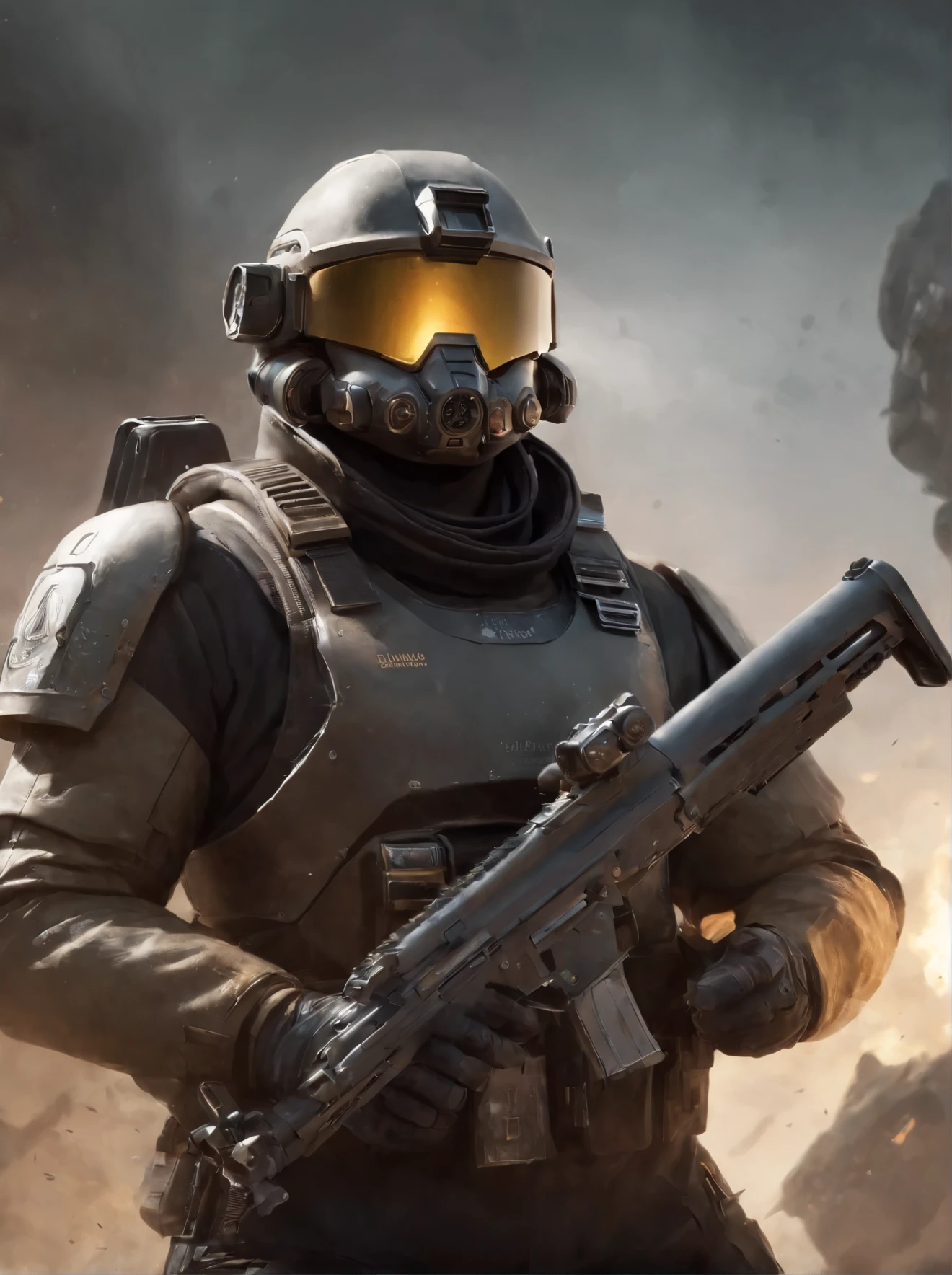 un primer plano de una persona sosteniendo un arma frente a una ciudad,(Helldivers 2), arte do destino, destino, Fanart de Destiny, arte de la portada del juego, Capa minimalista estilizada, portada del videojuego, obra de arte oficial del cartel, arte do cartaz promocional, 2022, 2 0 2 2, game poster, Arte conceptual oficial, arte clave del juego, arte conceptual de destino