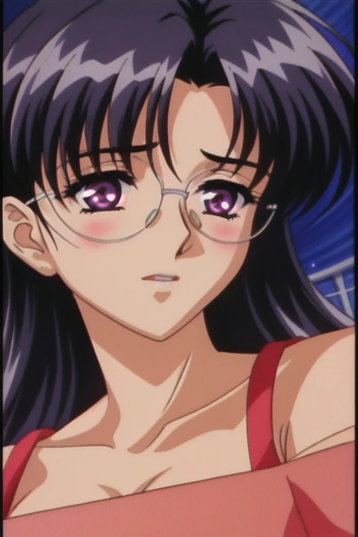 (highest quality: 0.8), (highest quality: 0.8), Perfect anime illustration, Close up portrait of beautiful woman walking in city。Very long purple hair、Large Breasts、赤面したRed eyes。 (((Browsing Caution))) Transparent white dress、Neon night city、Ultra-detailed、Ultra-detailed顔、Bright Eyes、Galaxy in the eye、Disorganizedな4kフルHD、pixiv Top、Very well done、Red eyes、Download file、Huge areola、erection (Love Juice 1;4) Disorganized