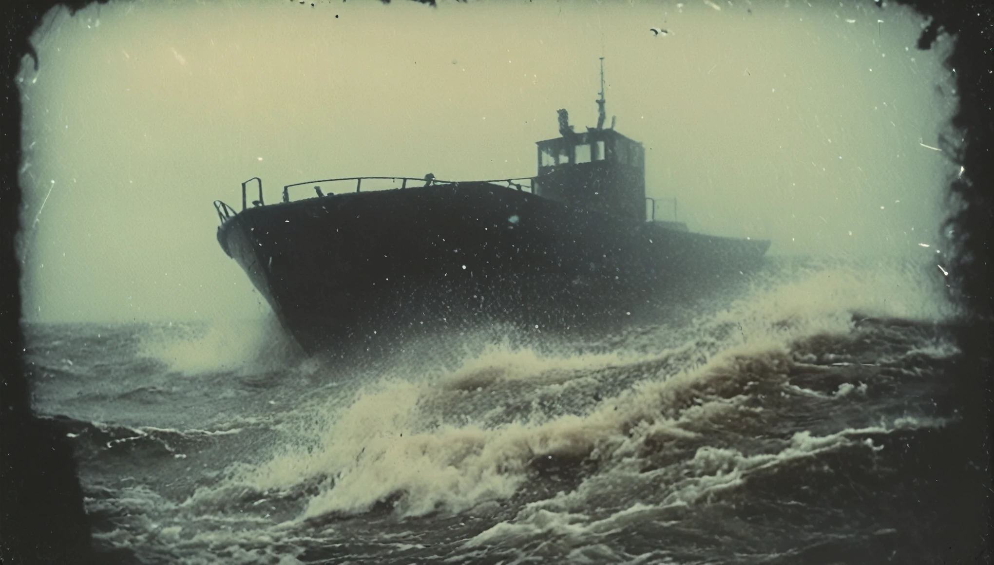 grainy, polaroid, 35mm vintage, realistic old footage, huge underwater silhouettes of underwater giant sea-monsters, leviathan, hiding under water, seen from a sailboat, Atlantic ocean, Black and white colors.