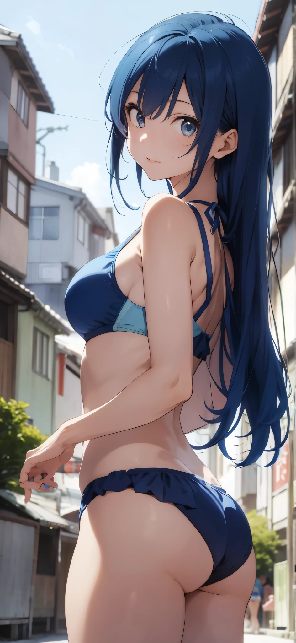 Blue haired girl drawn in high resolution Japanese anime style、Group of women taking photos in bikinis, Bikini Model, , A young and cute gravure idol, Posing together in bras, Russian and Japanese mix, sakimichan, Asian woman, Wear a swimsuit, that'that'that'It's hot with the shining sun, Japanese Model, Cute Core, sakimichan hdri, Young Gravure Idol, Chubby