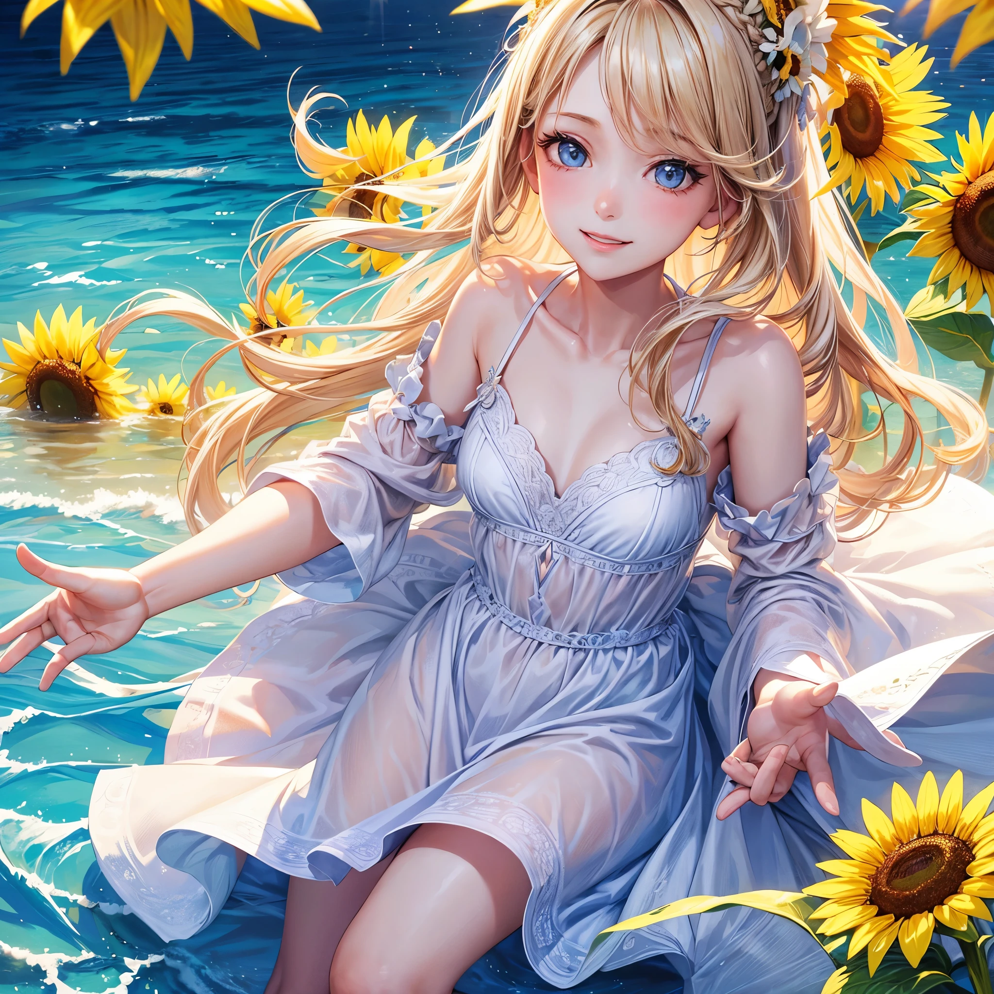 (Highest quality、Highest quality、Masterpiece、Very delicate、Very detailed、Exquisite、16K、Full HD)、(Adorable poses、Dynamic Pose)、1 female、bikini