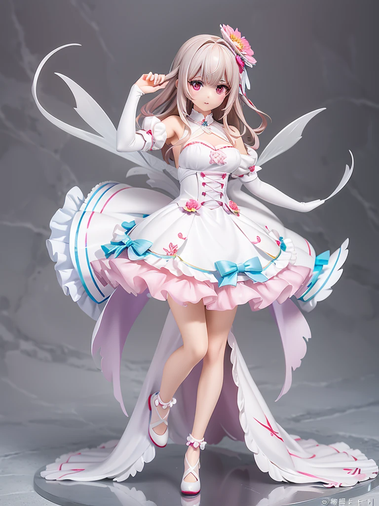 Attractive character design,Full body portrait,Harakami Impact,((teens girl)), Group of three dresses with flowers, guweiz on artstation pixiv, guweiz on pixiv artstation, pretty anime character design, detailed full-body concept, Trending on ArtStation pixiv, highly detailed character design, beautiful full-body concept art, Cute anime waifu in a nice dress, outfit design, clear outfit design、fairy dress word dress