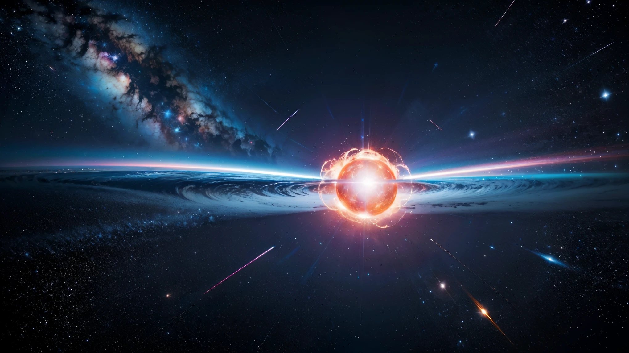 god, Almighty Creator of the Universe, Bigger than all the galaxies, A highly detailed diagram of a super-giant cloud of energy in the middle of the universe, Hyper Sharp, Ultra-realistic, complicated, 32k, Photorealism Style