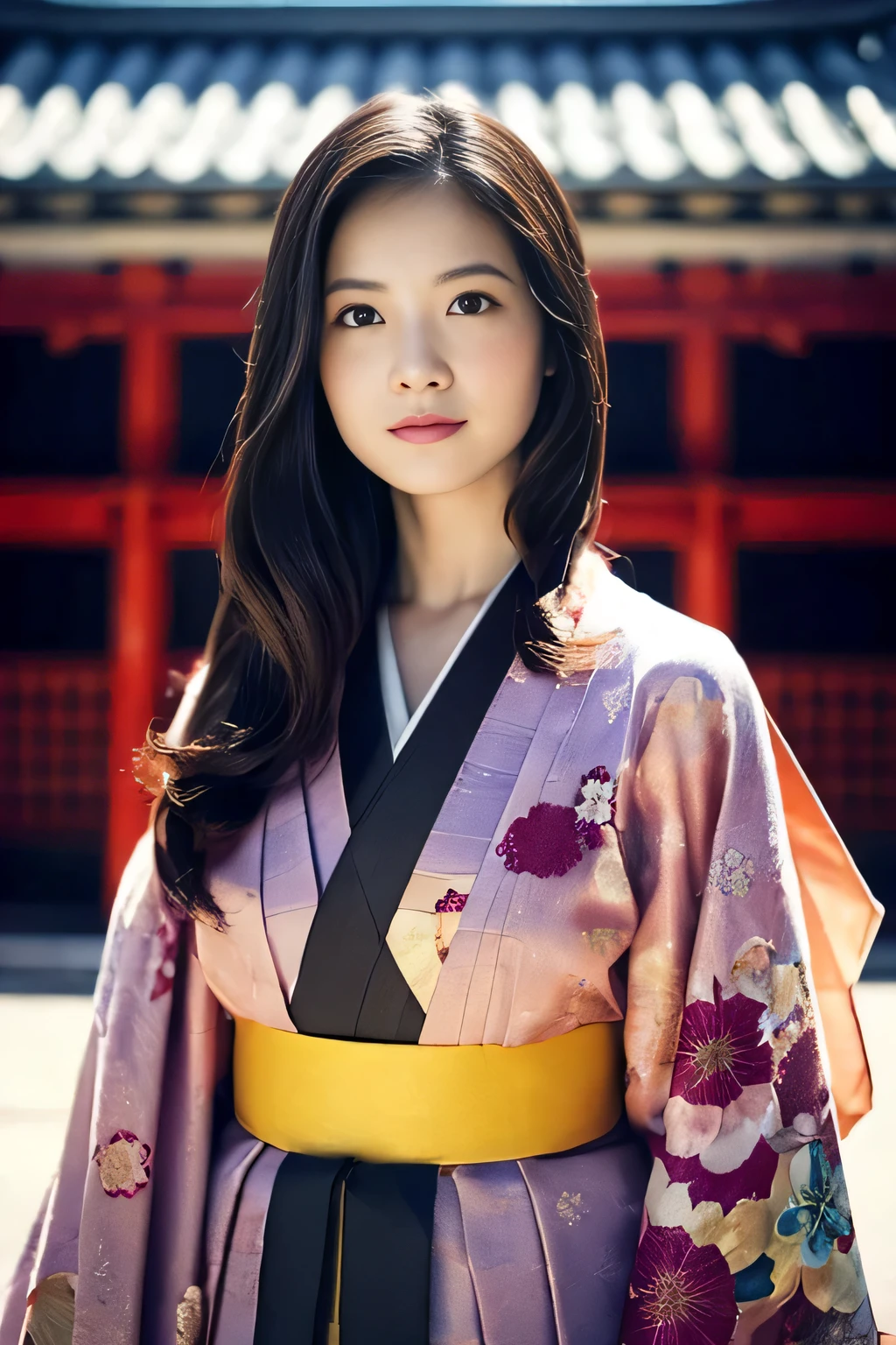 ((Tabletop:1.4, highest quality)), (Realistic photos:1.4),
((1 girl)), (Beautiful actress), (dream-like),
(超High resolution:1.2), Very delicate and beautiful, wonderful, Very detailed CG Unity 8k wallpaper, Very detailed, High resolution,
Soft Light, Beautiful detailed girl, Very detailedな目と顔, Beautiful and exquisite nose, Beautiful and exquisite,
(Impressionist portraits of beautiful women), juunihitoe, (Twelve-layered kimono), (Straight black hair), (Tie back long hair:1.4),
Cinema Lighting, Perfect Anatomy, Slender body, Cowboy Shot, Looking at the camera, Old-fashioned smile,
(Kyoto Imperial Palace:1.3), (outdoor:1.3), (Daytime), (Lots of flowers々), (Impressionist painting-like light and color)