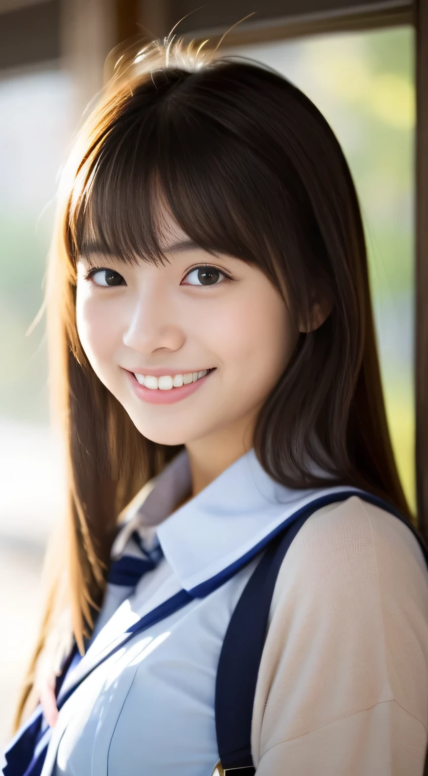 Japanese schoolgirl),((Beautiful girl)),the expression imagining what feels good:1.2,(perfect body beauty:1.2),((perfect body)),(shy smile),beautiful teeth,
