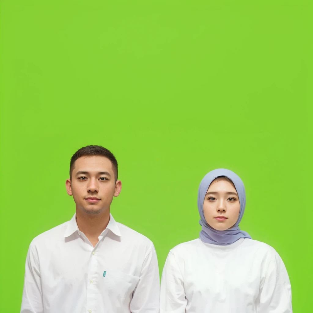 Anime couples, background green screen 