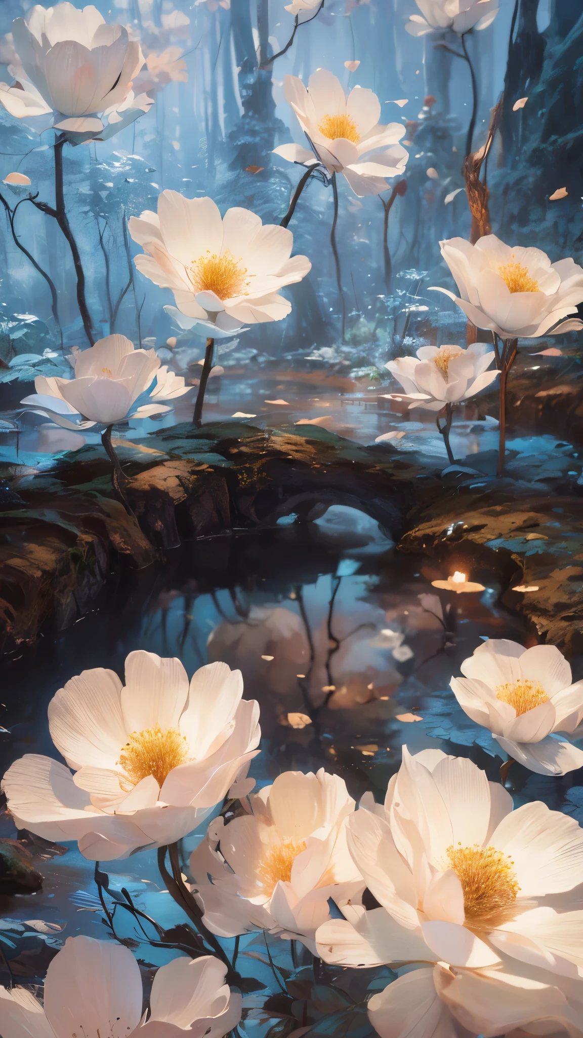 An ancient forest, Extremely refined、High-quality digital presentation, Reach 8K resolution. This work was featured on ArtStation for its sharp focus, Rich lighting changes, As well as a very complex and detailed central composition.. Inspired by artists like Louis van Baarle (Louis), Ilya Kuvshinov, and Studio Ghibli, The style of the website presents a QUOTE KAWAII aesthetic,Soft tones,watercolor.