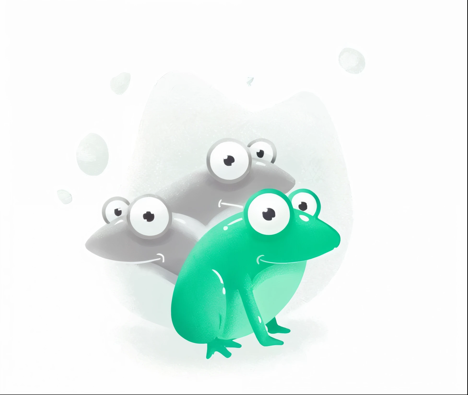 **A graphically hand-drawn cute frog winks, the background is white, a detailed frog holds a cipher, code, lock in one hand. We make one static image to advertise the biprog. Instead of swapping phone numbers, swap code words.