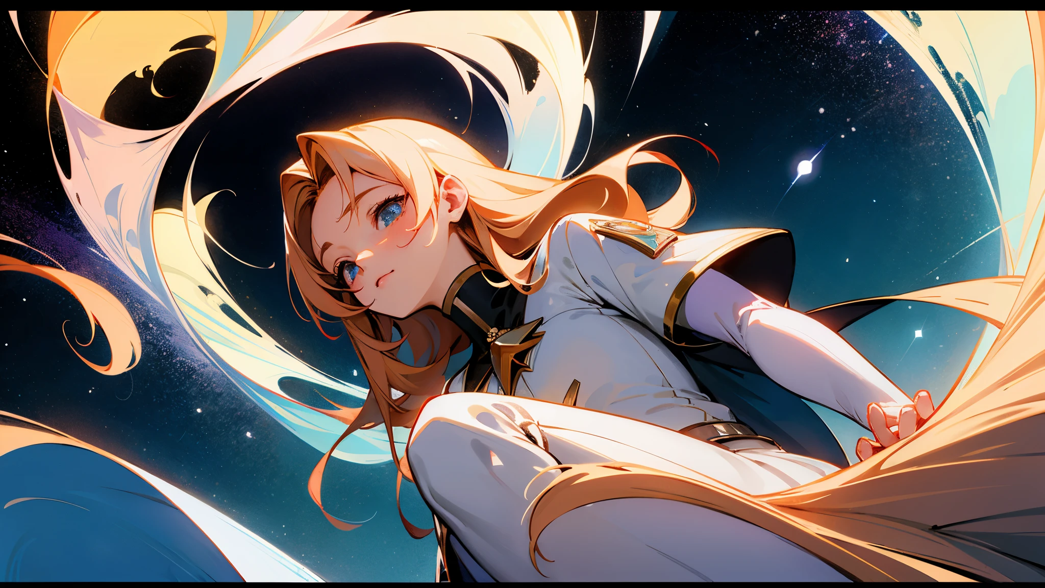 (masterpiece、Best Quality: 1.2)、Provocative composition、Low - Angle、From below、Look Up、Cinematic Anime、universe、universe、milky way、Cosmos、惑star、star、universe飛行士、whole body、Super detailed、Beautiful Face、Fine grain、Anime clips of three girls floating in great detail、Correct Anatomy、Incredible Absades