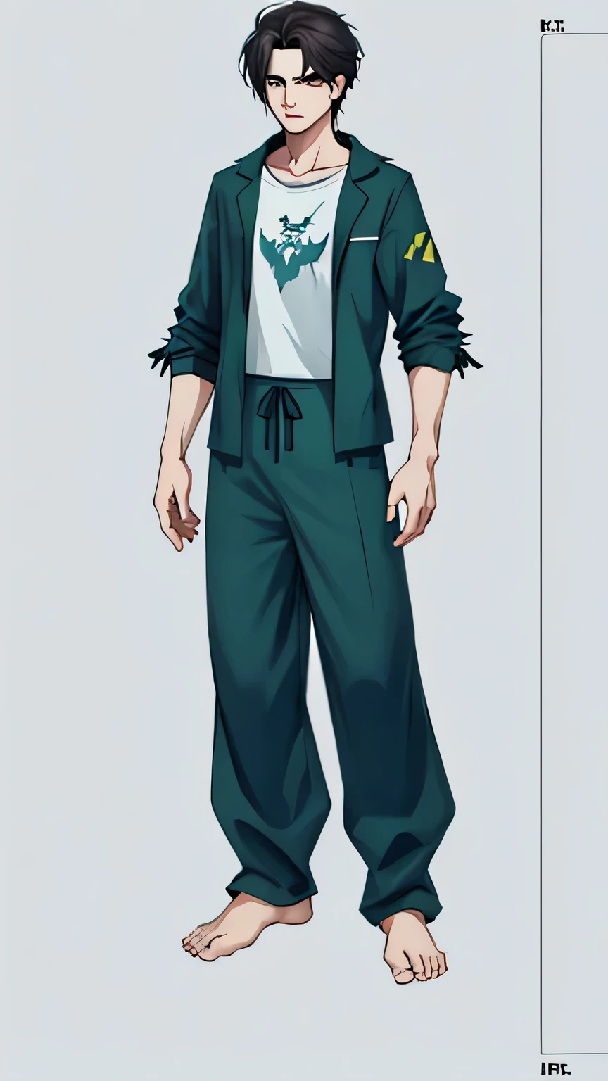 pyjama trousers, character design, concept art, game art, game character,