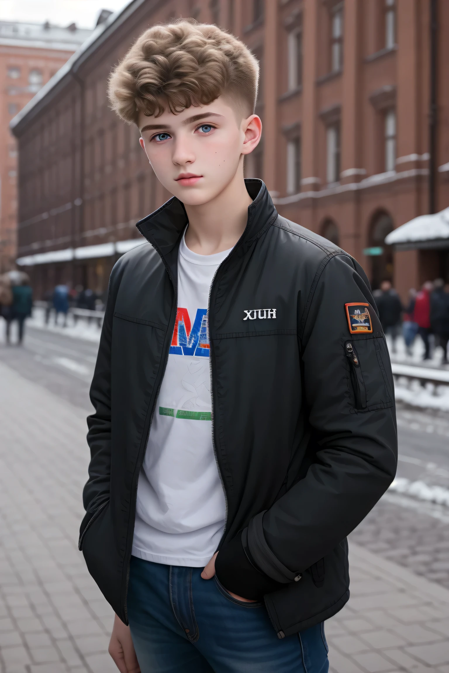 8k uhd, dslr, high quality , RAW photo, Amateur Photography posted to facebook ,Fujifilm XT3, Canon R5, Medium shot of a 19-year-old Russian boy
