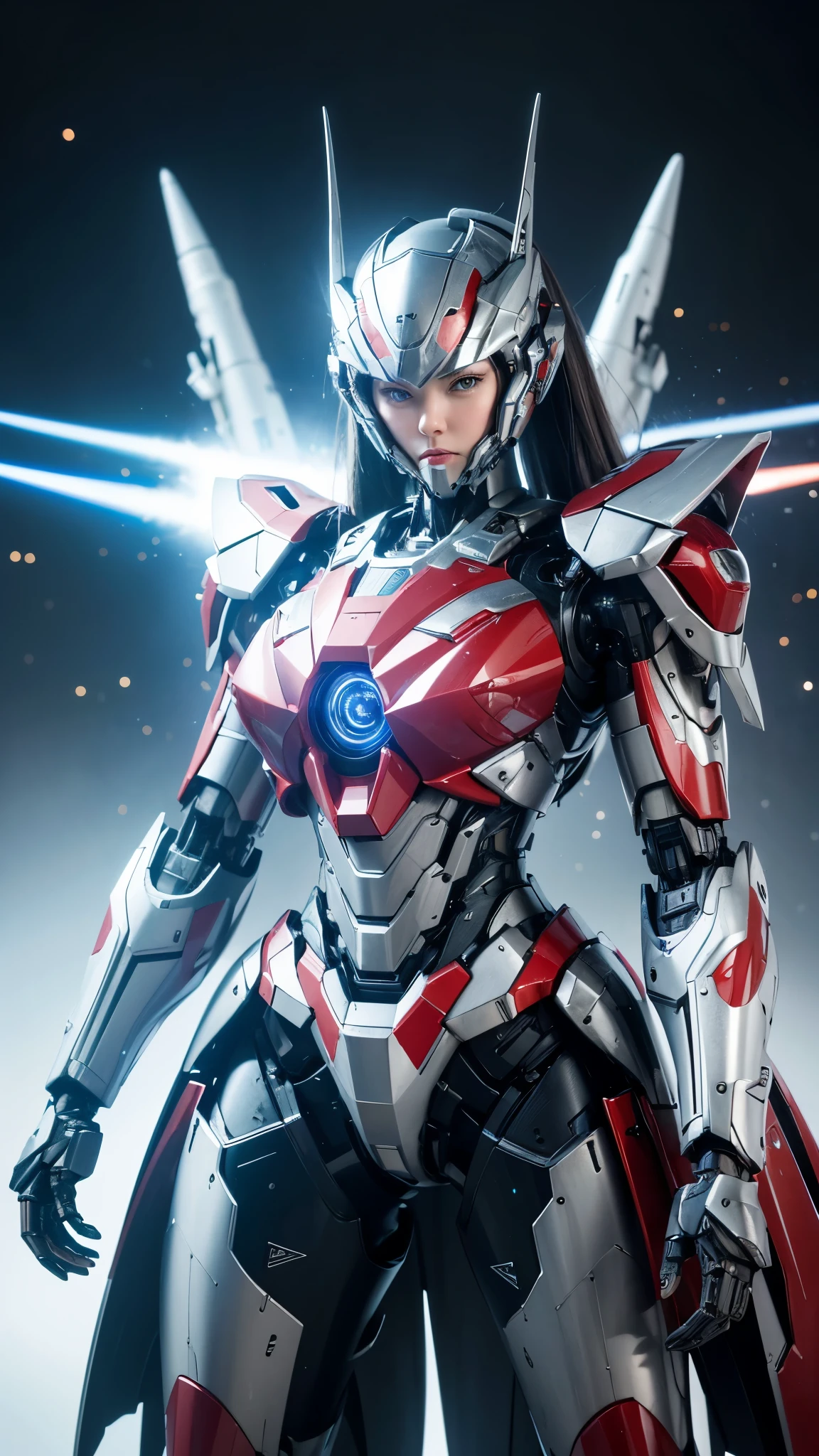 Textured skin, Super Detail, high details, High quality, Best Quality, hight resolution, 1080p, hard disk, Beautiful,(Elita One),beautiful cyborg woman,Mecha Cyborg Girl,Battle Mode,Girl with a Mecha Body,She wears a futuristic Transformers mech,Female Warrior,fully body photo