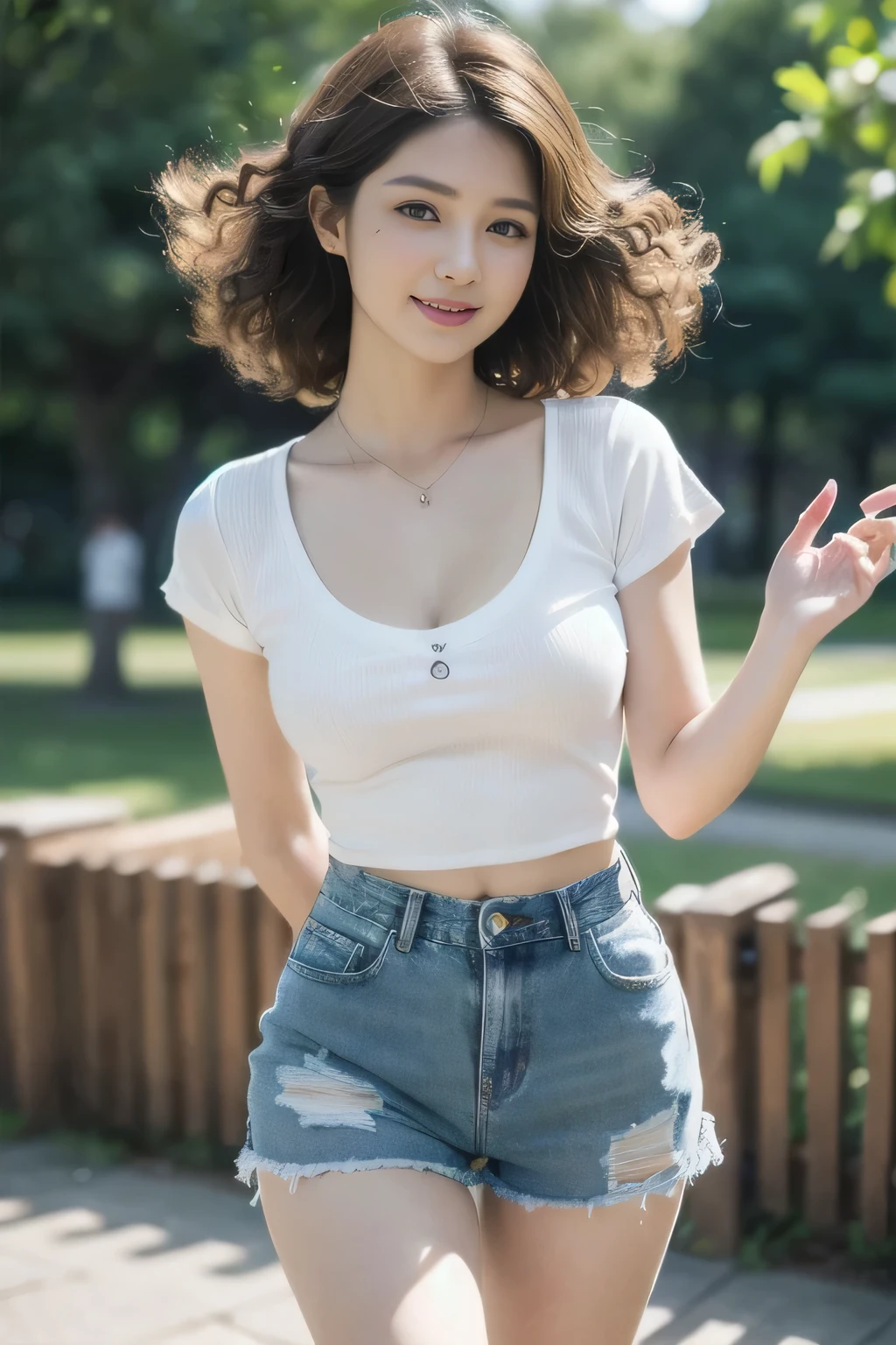 ((Best quality, 8k, Masterpiece :1.3)), Sharp focus :1.2, A pretty girl 24 years old with perfect figure :1.4, Slender abs :1.3, Raw photography、超A high resolution, full body, Ultra High Definition, (Photorealistic:1.4), Detailed Photo, Smiling, Sexy, Facing Camera, Close-up , (Photorealistic), (1girl), Beautiful Face, (Realistic Face),Beautiful Hairstyle, Realistic eyes, beautiful detail eyes, (realistic skin), beautiful skin, (sweater), absurd, attractive, ultra high resolution, ultra realistic, high definition, golden ratio,Good hands、10、high-reaster-piece、highest quality、head:1.3、((Hasselblad photo))、Fine Skin、crisp focus、(Light like a movie)、gentle lighting、Dynamic Ungle、[:(detailed face:1.2):0.2]、
Negative Pro,  Highly detailed face and skin texture, Detailed eyes, Double eyelid,masterpiece,super fine eyes,super fine hand, face zoom, perfect makeup,(Huge breasts that look like they might burst:1.1)