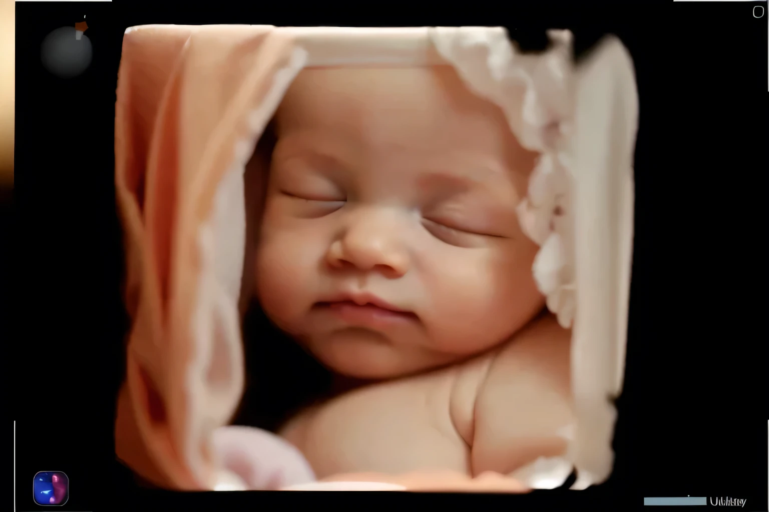 sleeping white baby girl