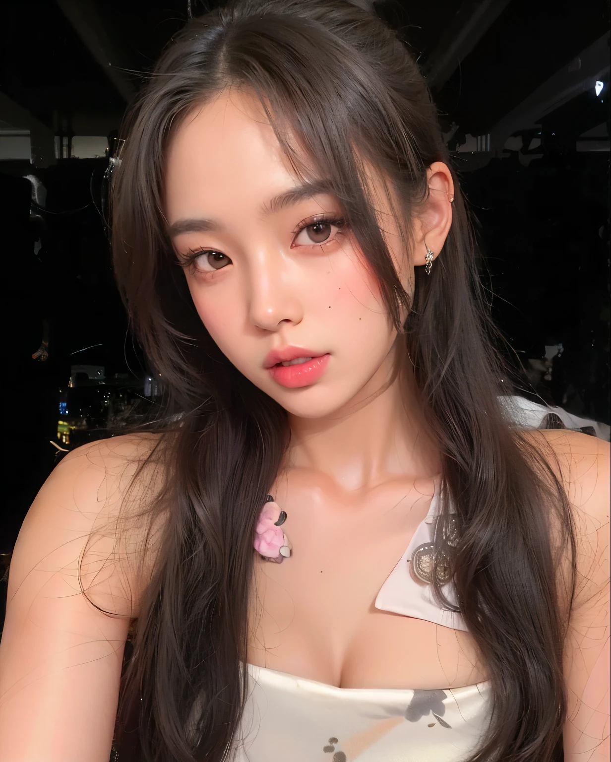 Asian woman with long black hair wearing white dress, blackpink jennie, Josh de Blackpink, Retrato de Josh de Blackpink, sun yunjoo, Heonhwa Choi, Blackpink's Roseanne Park, Yoshitomo Nara, Lee, Ji - Eun, Lee, Ji - Eun, common ratio, jimin park