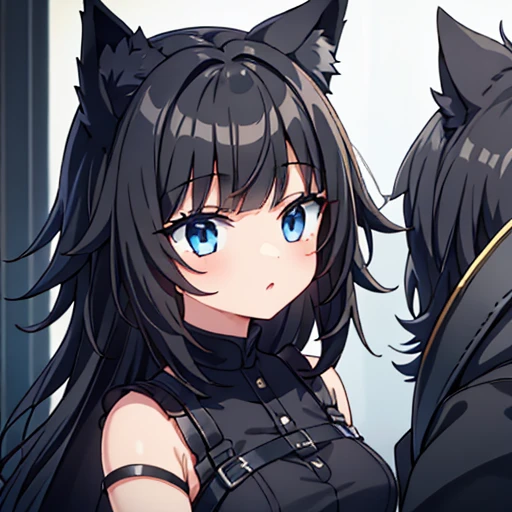 Black Hair、Wolf Cut、girl、dark