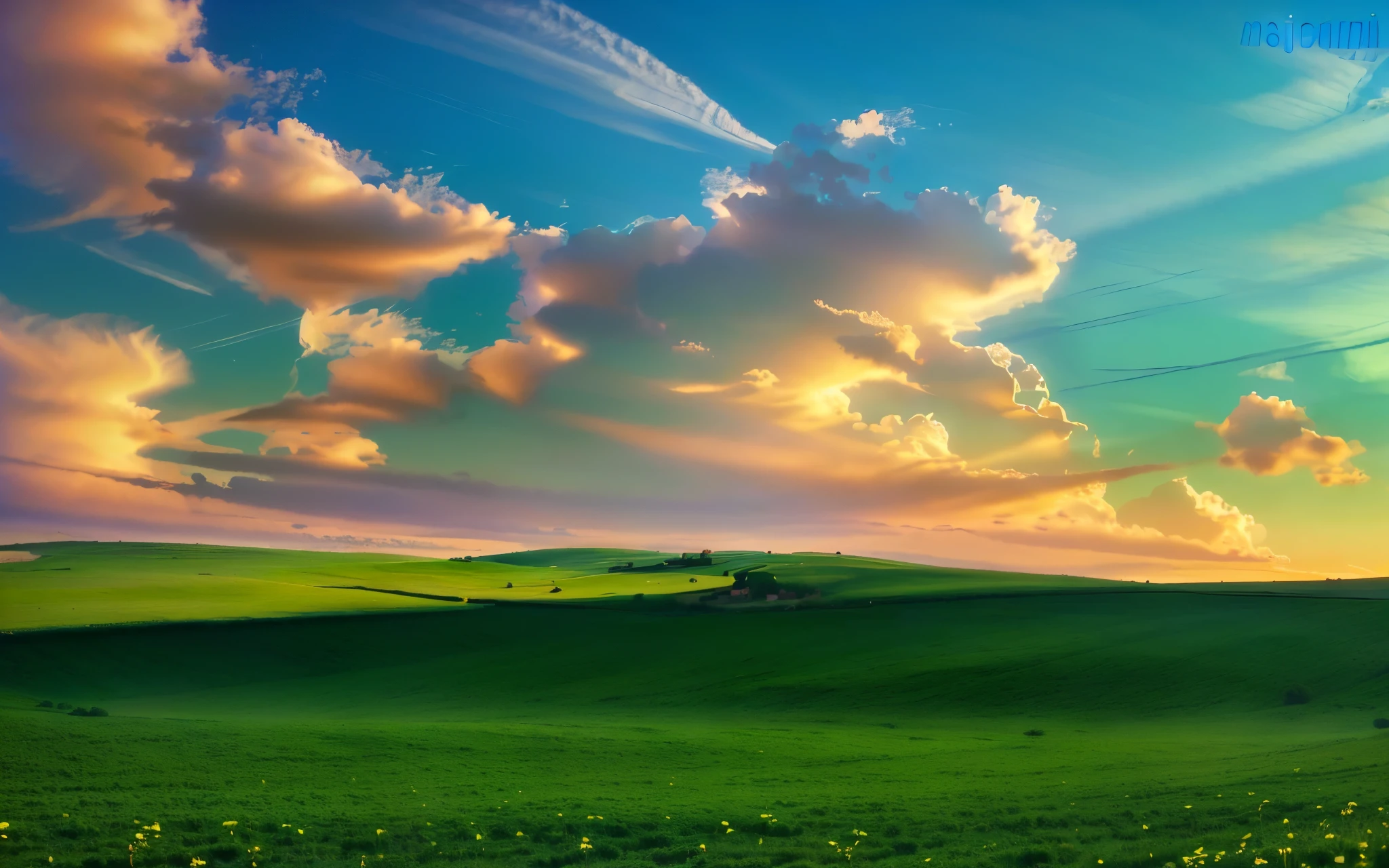 arafed view of a green field with a blue sky and clouds, windows xp background, windows xp bliss wallpaper, landscape wallpaper, windows xp wallpaper, nature wallpaper, beautiful wallpaper, vertical wallpaper, peaceful landscape, heavenly landscape, breathtaking landscape, windows xp, perfect landscape, amazing wallpaper, scenery wallpaper, background is heavenly, airy landscape, beatiful backgrounds