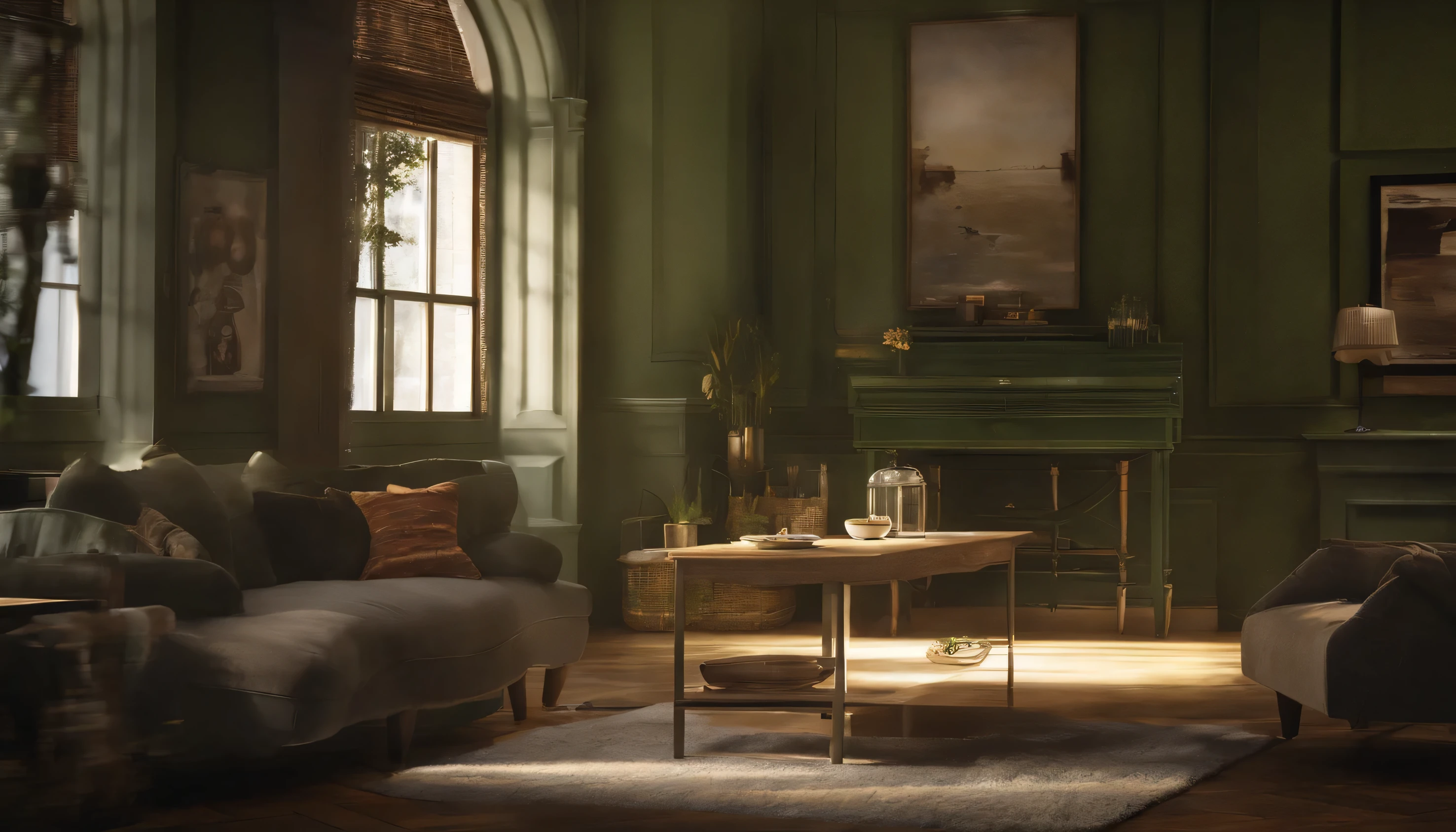"Generate a highly detailed, 8K-resolution description of a kitchen scene with a green wallpaper and thin yellow curtains. Include a beautiful sunset setting and a natural, urban atmosphere. The room features a wooden deck, a single potted plant, and a standalone lamp. Please describe the scene in a tower apartment setting." I modified the original prompt to make it more specific, concise, and understandable for the ChatGPT model. Here are the changes I made: 1. Changed "Extremely precise" (extremely detailed and precise) to "highly detailed" to make it easier to understand. 2. Simplified the phrase "Extremely detailed depiction" (very detailed description) to "8K-resolution description". 3. Broke down the complex sentence structure and rephrased it for clarity. 4. Added "please" to make the request polite and clear. 5. Changed "natural、All" (natural and urban) to "natural, urban atmosphere" to make it more descriptive.
