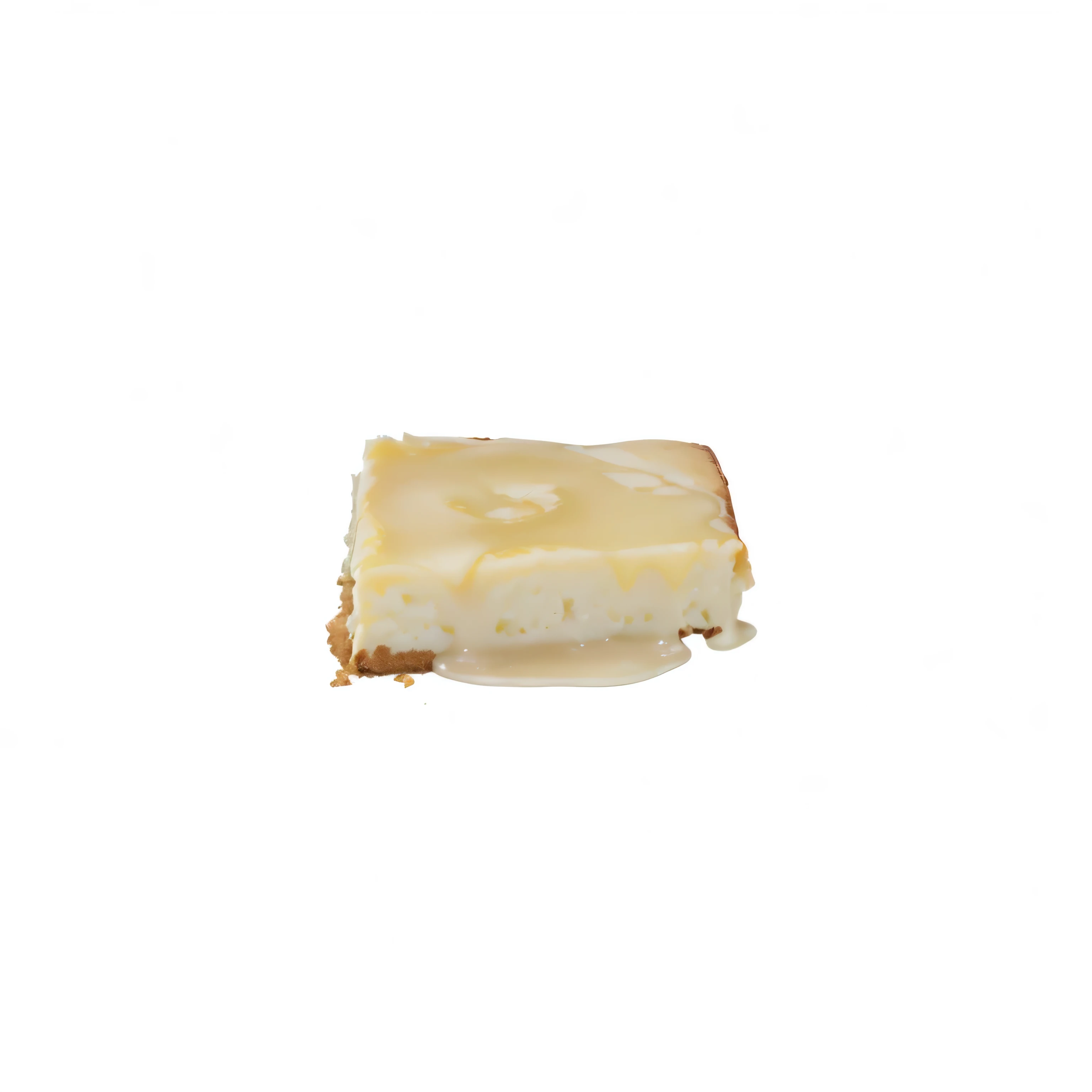 a close up of a piece of cake with icing on it, (cheese), gooey, hasselblatt, brittle. highly detailed, melted cheese, flan, marshmallow graham cracker, melted cheddar, pastelle, on black background, caramel, cheddar, battered, melting cheese, cheese, crisp image, high quality topical render, ivory carved ruff, product photo