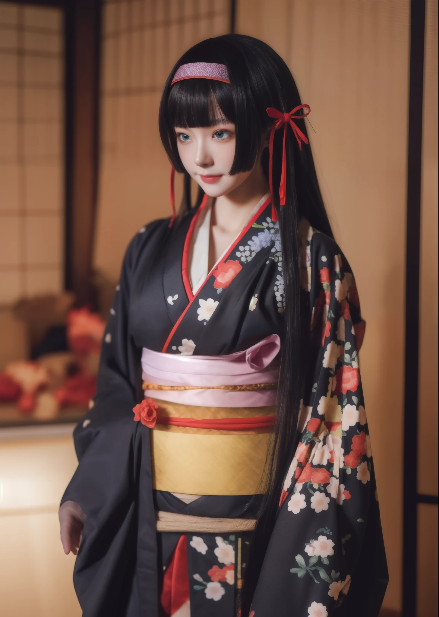 Super detailed,Very detailed,highest quality,masterpiece,figure,Realistic,photoRealistic,
color, One girl, alone,
kimono, kimono,
View Viewer, Upper Body,