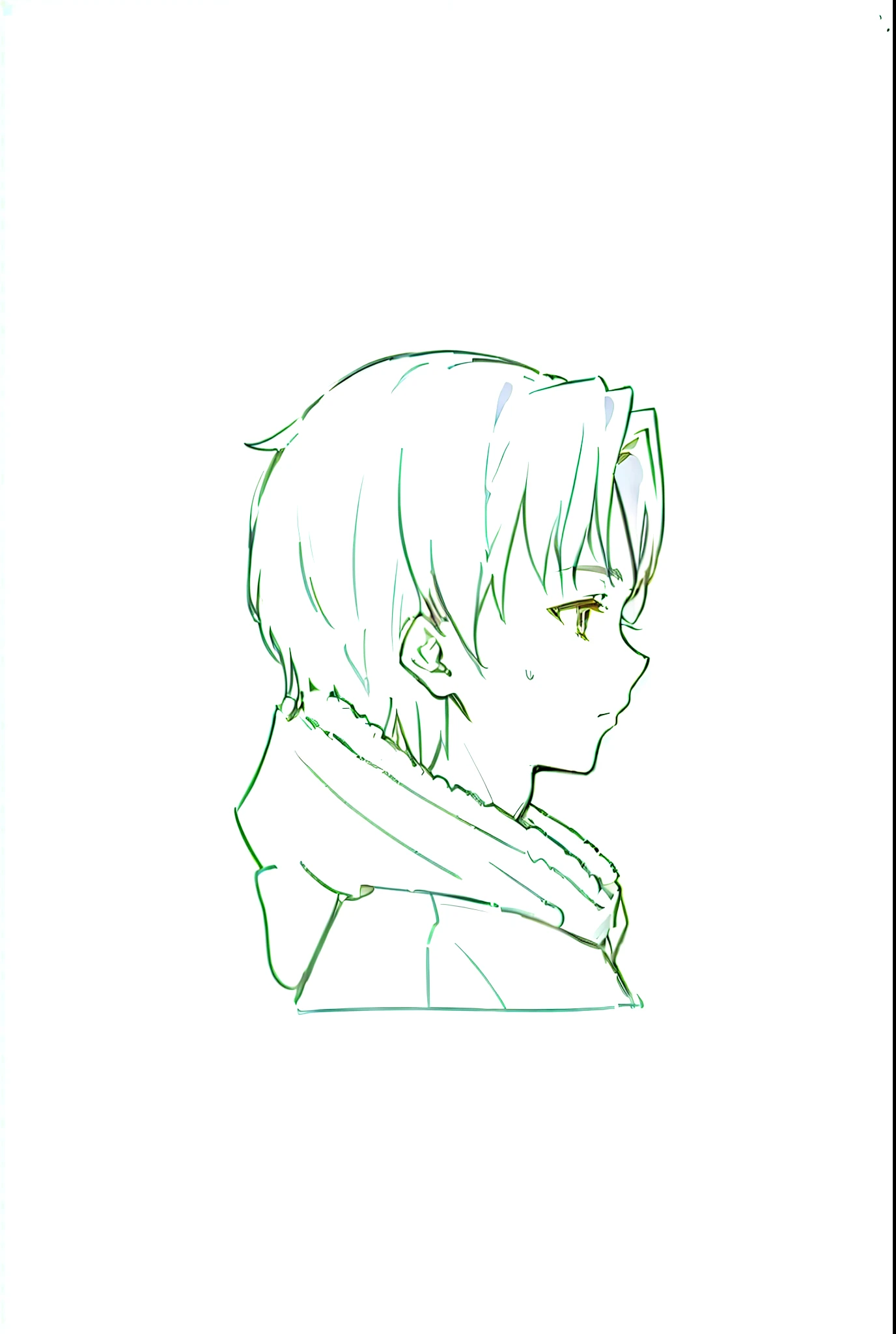 drawing of a man with short hair and a scarf, clean anime outlines, male anime style, персонаж anime style, рисунок anime style, Male anime character, anime style, thick line art, плоская заливка anime style, clean detailed anime style, inspired by Ito Ogura Yonesuke, thick black line drawing, anime shading), thick line drawing