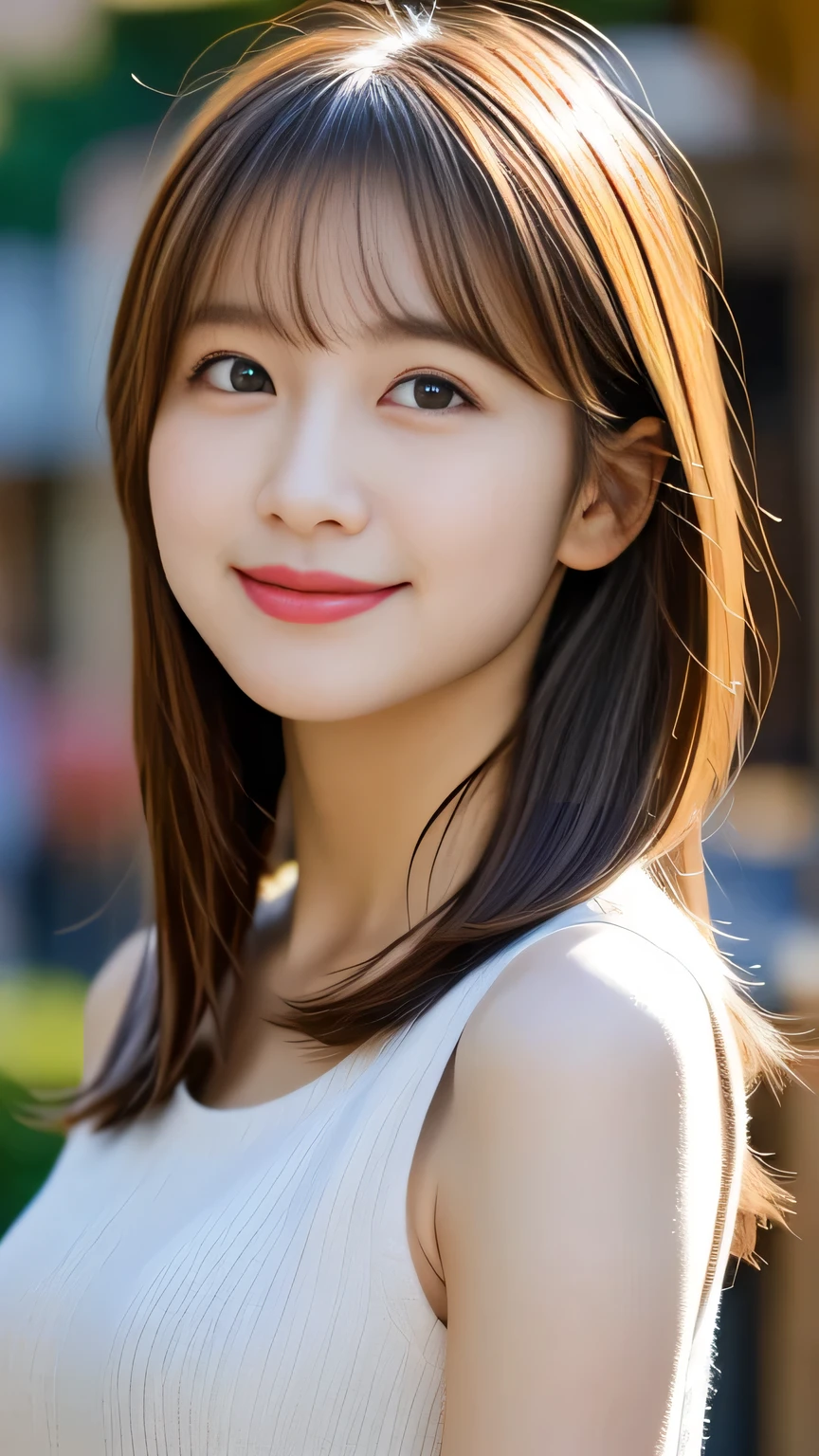 (two girls:1.5),(8k, RAW photo, best quality, masterpiece:1.2), (realistic, photo-realistic:1.4), (extremely detailed 8k wallpaper), sharp focus, depth of field, blur background, bokeh,Do not split,sitting on the bed,(Japanese Woman),20-year-old woman,ponytail,(well-proportioned body shape:1.5),(White shirt),(Tight Skirt),(Looking at viewer),((super fine face)),(The whole body was shown),smile,(full body)