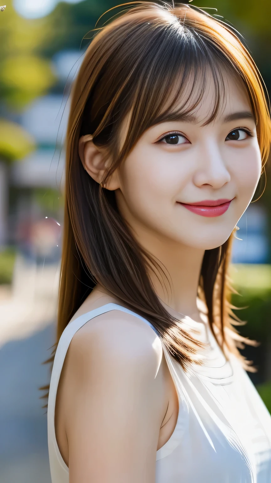 (two girls:1.5),(8k, RAW photo, best quality, masterpiece:1.2), (realistic, photo-realistic:1.4), (extremely detailed 8k wallpaper), sharp focus, depth of field, blur background, bokeh,Do not split,sitting on the bed,(Japanese Woman),20-year-old woman,ponytail,(well-proportioned body shape:1.5),(White shirt),(Tight Skirt),(Looking at viewer),((super fine face)),(The whole body was shown),smile,(full body)