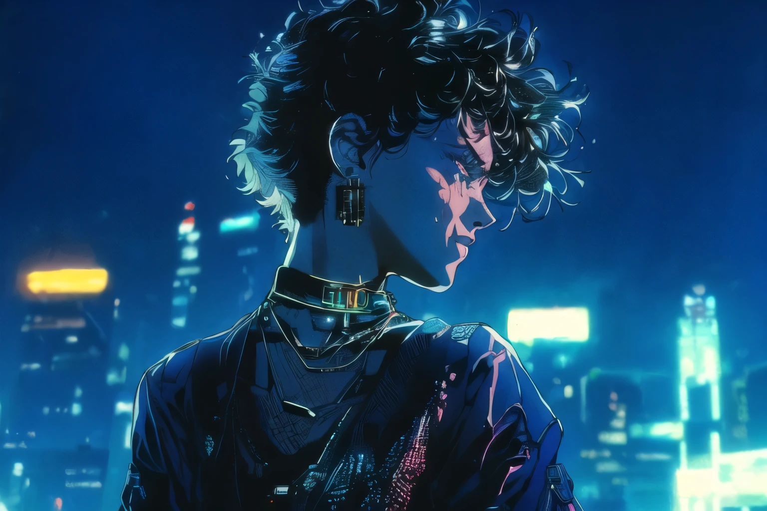 there is a woman with a necklace and a choke standing in front of a city, cyberpunk vibe, dreamy cyberpunk girl, the cyberpunk girl portrait, 8 0 ’ s portrait, cyberpunk art style, cyberpunk vibes, hyper-realistic cyberpunk style, cyberpunk art ultrarealistic 8k, in cyberpunk style, cyberpunk with neon lighting, cyberpunk portrait, cyberpunk jackie welles, bright cyberpunk glow