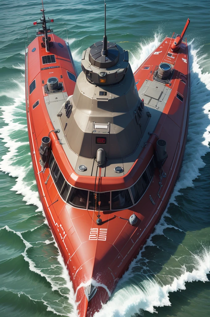 The chest reactor was changed to a Mk 48 reduced torpedo、Sonar in both hands、 Back mounted radar。 Upgraded to transform into a red lifeboat