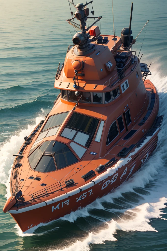The chest reactor was changed to a Mk 48 reduced torpedo、Sonar in both hands、 Back mounted radar。 Upgraded to transform into a red lifeboat