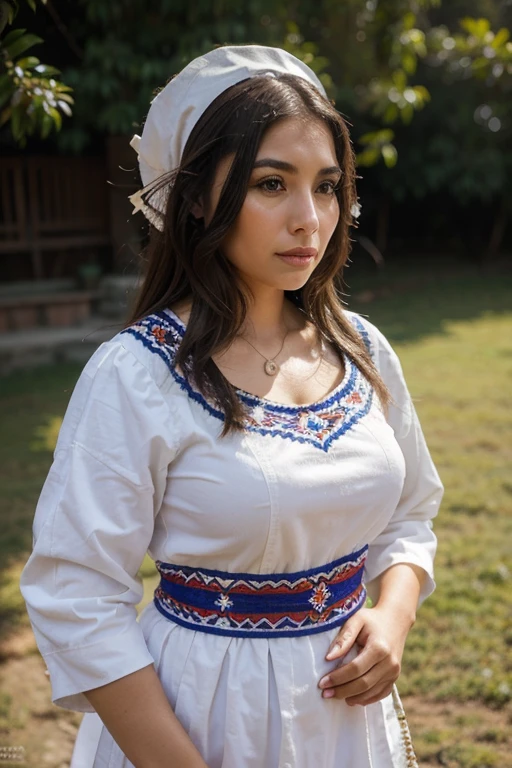 Beautiful woman, 25 years, Chile 🇨🇱, latina white ethnicity, dressed in traditional clothing