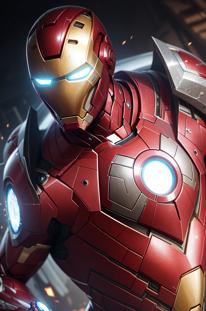 a highly detailed black iron man, beautiful detailed eyes glowing bright blue, intricate metal shell with complex textures and decorations, cinematic dramatic lighting, hyper realist