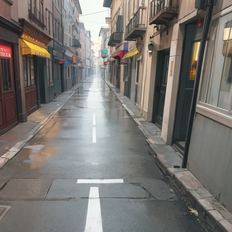 Strange Town, A street with mirrors on every corner, 4K Cinema Style, With great realism