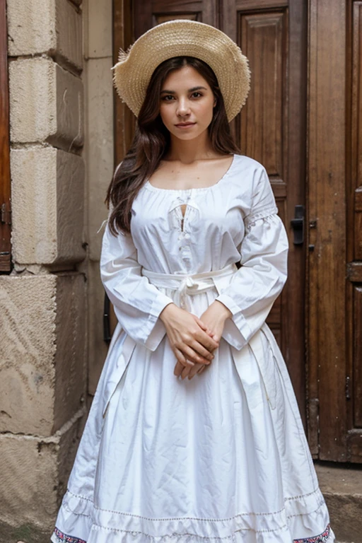 Beautiful woman, 22 years, Argentina 🇦🇷, white, dressed in traditional clothing