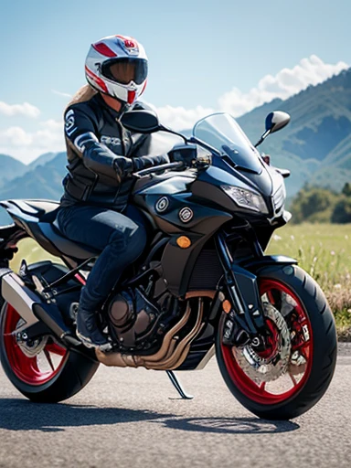 yamaha,motorcycle and female