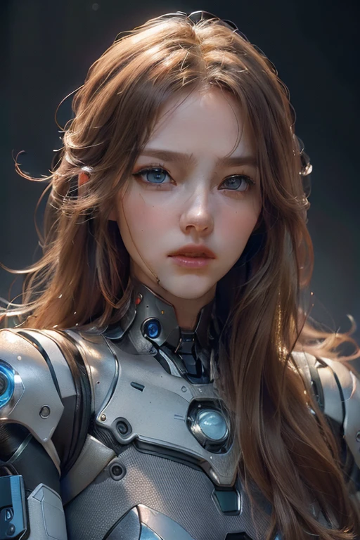 AI: Highly Detailed Robot with a Human-like Face, Gender: Female, Age: 35
Appearance: Powerful and Elegant

(Ultra-realistic: 1.4)
(High Resolution: 8K, Raw Photo, Best Quality: 1.4)
(Photorealistic: 1.4)
(1 Robot)

Beautiful and Expressive Human-like Face, (Realistic Face: 1.4)
(Caramel-colored, Long Hair: 1.3)
(Distinctive Hairstyle)
(Realistic Blue Eyes, Beautiful Detailed E
