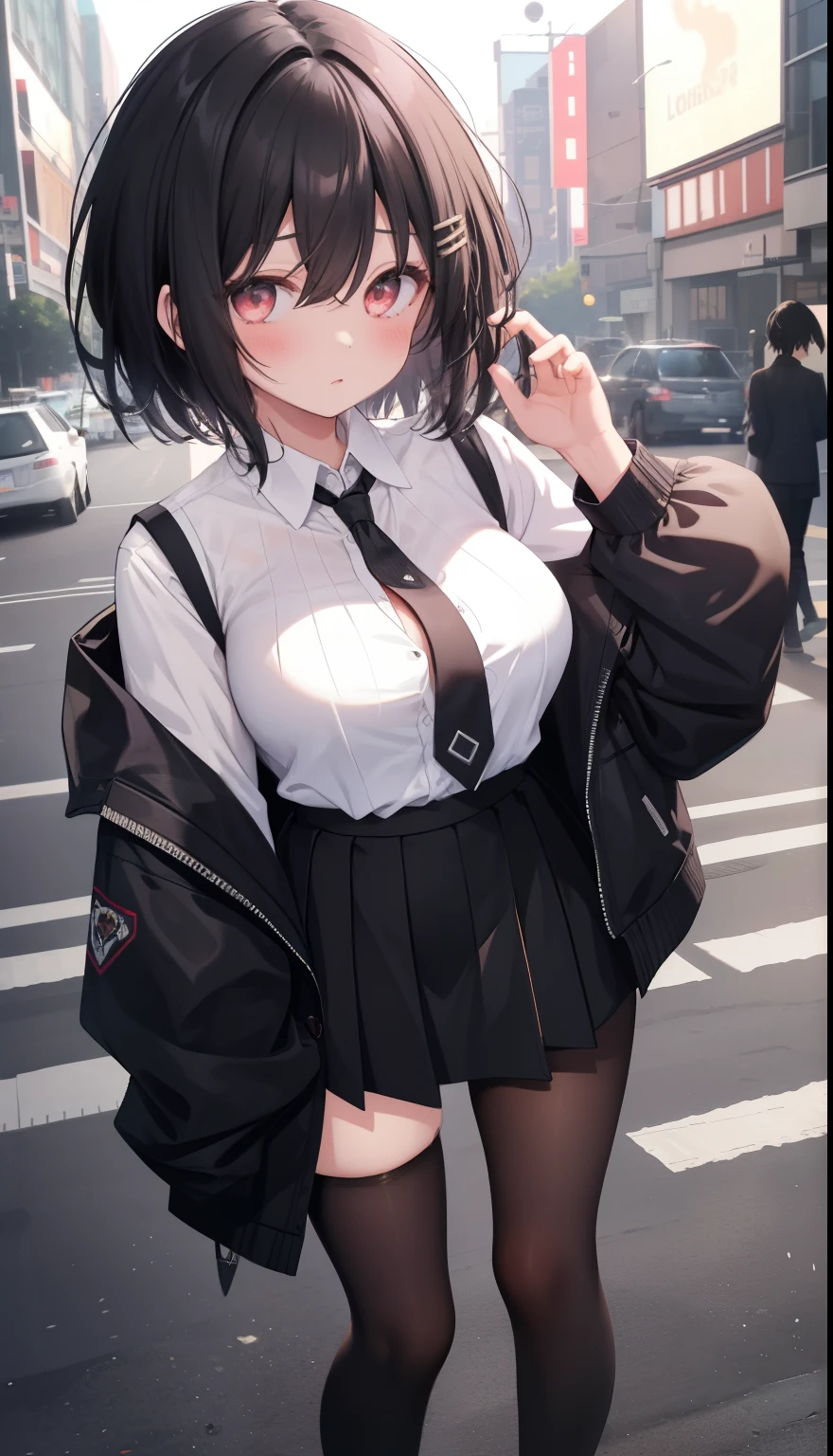 pieces fly、masterpiece、highest quality、Super detailed、High resolution、High resolution、8K portrait、Unity 8k壁紙のHigh resolutionCG、unity 8k wallpaper、cute:1.5、:1.5、Highly detailed CG unity 8k wallpaper、realistic、real person、cute、 portrait photography、shiny skin、High resolution、(16 years old:1.2)、(1 girl)、beautiful clear eyes、very detailed explanation、delicate face、nice lips、slender body、thin waist、thin legs、(city road:1.6)、perfect face, seriously, (blush:1.5),(brown hair bob,:1.3),((there are many people nearby:1.4)),(small breasts:1.2)school uniform:1.2)(clothing lift:1.5)) ((I have nipples)),Detailed description vagina,show vagina,spread legs,spread、((Orgasm in the vagina:1.5))