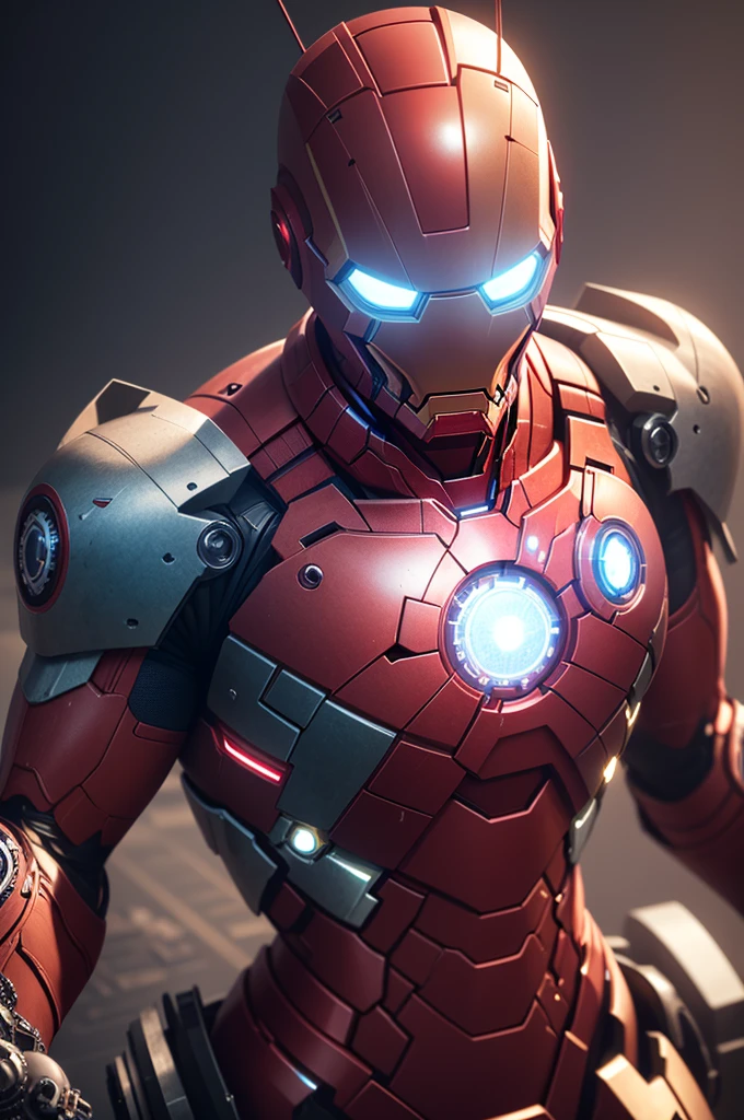 a highly detailed and realistic 3d render of an arc reactor from the iron man suit, intricate mechanical gears and components, glowing blue core, metallic textures, chiaroscuro lighting, cinematic composition, award-winning digital art, octane render, hyper-realistic, 8k resolution, photorealistic, stunning detail, dynamic lighting