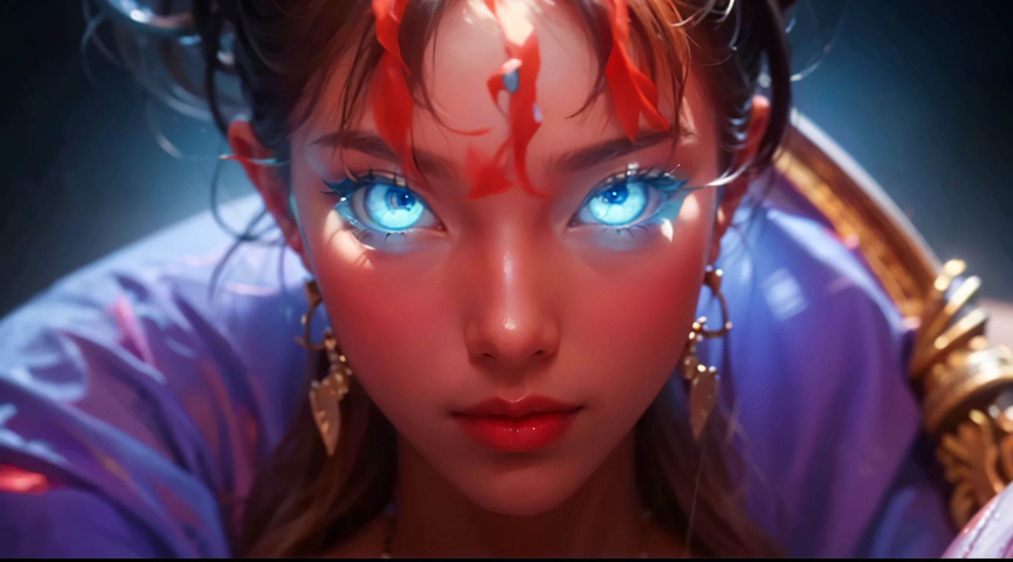 1 girl, high res, highly detail, masterpiece, best quality, Medium breast, light blue eye