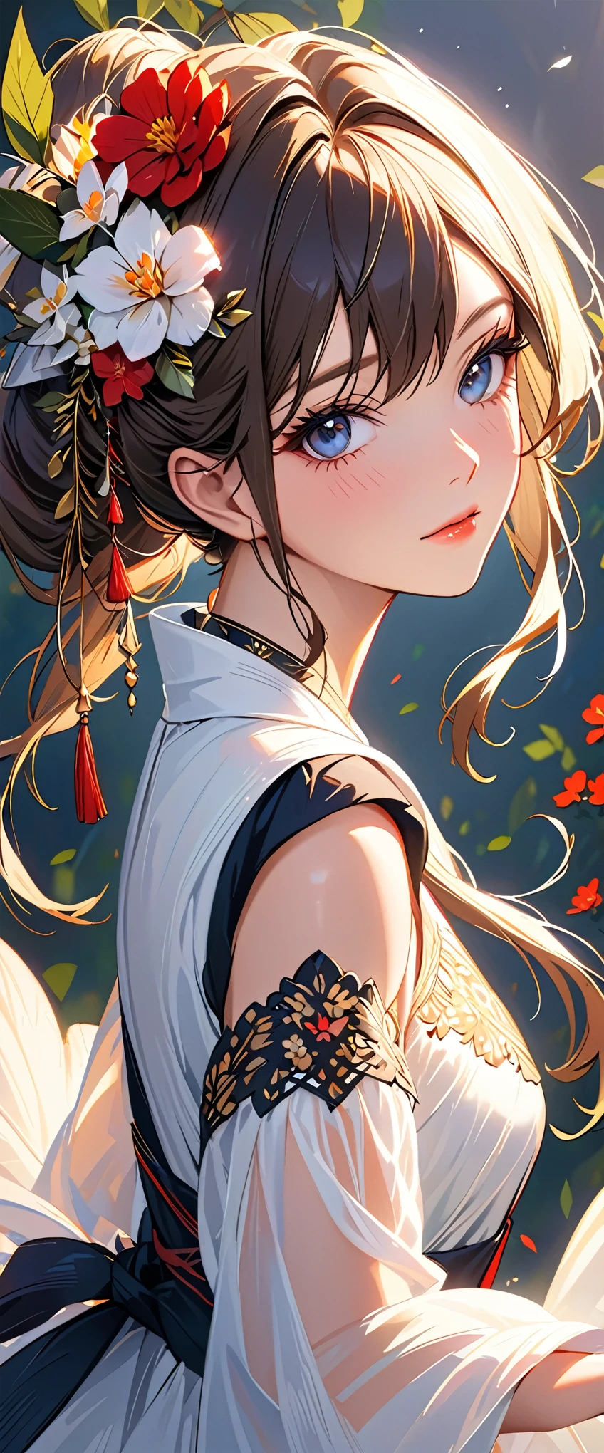 1 Girl,elegant,Portrait Photos,detailed gorgeous face,