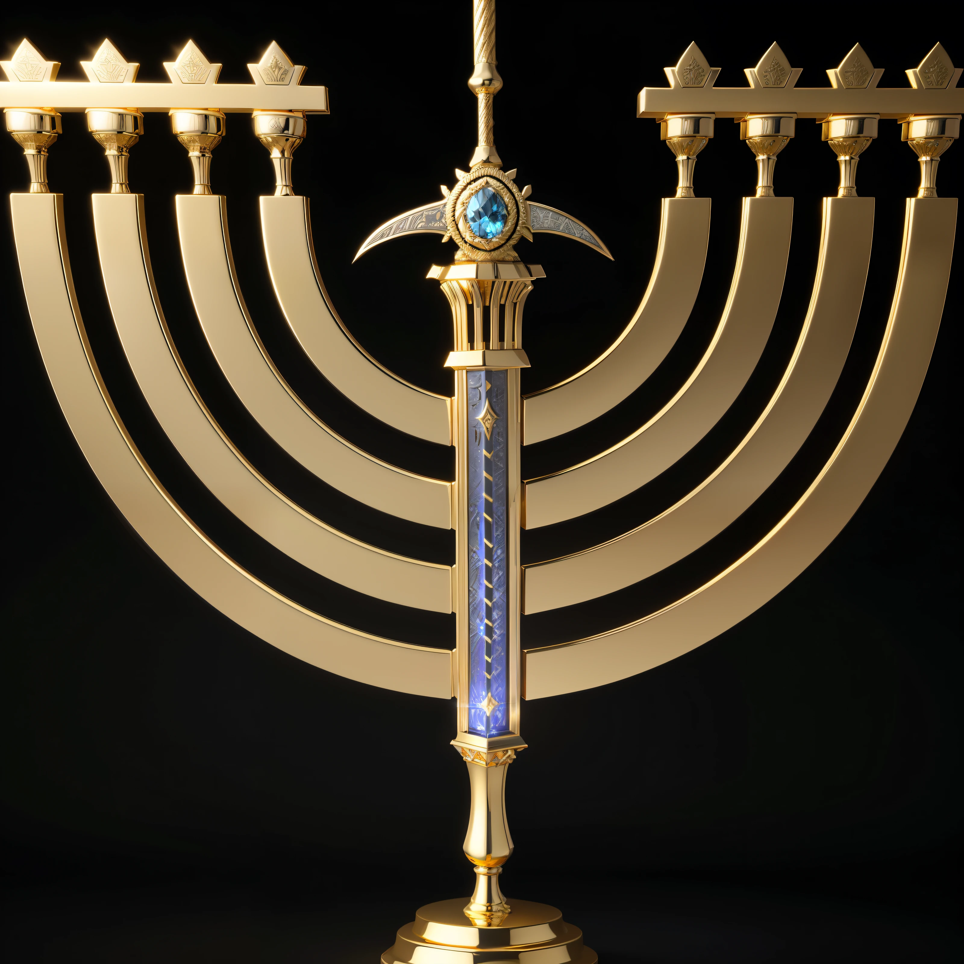 Candelabro, Menorah, Candelabro de ouro, Fogo, Dourado, tempestade, Detailed Realistic Menorah 16K, Detailed Realistic Sword UltraHD,  Detailed Realistic Fire Power, Detailed Realistic Light 8K, Realistic 16K,  Menorah Ultra Realista 16K, Espada Ultra Realista, Texturas Ultra Realistas 16K, Cores Ultra Realistas 16K, Cores Fotorrealistas 8K, Texturas Fotorrealistas 8K, Contraste Fotorrealista 16K, Nitidez Ultra Realista 4K, Divine Menorah Realistic, Golden Menorah Ultra Realista, Golden Detailed Realistic 8K, Sliver Sword Realistic 8K, Detailed Realistic Black And Golden Ligh, Nigh Realism, Detailed Realistc Darkness Golden Power, Towards the Heavens, celestial, divino, fotorrealista, renderizado, 4k, 8k, texturas detalhadas, sombras detalhadas, decente, cores detalhadas, Contraste realista, Texturas fotorrealistas, cores detalhadas, cores realistas, sombras detalhadas, Eletricidade, 4k, Ultra detalhado, contraste 8k realista, nitidez detalhada, cores Ultra HD, Elegante, hebrew menorah, Golden, Black golden, Silver Sword, Beauty Sword Power, Sword Realistic, Detailed Realistic Sword 16K, Silver, Black and Golden, Fire, Realistic Menorah, Elegante 